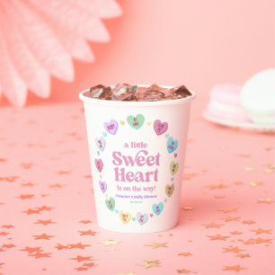 Vasos De Papel Un pequeño El día de San Valentín Baby Shower