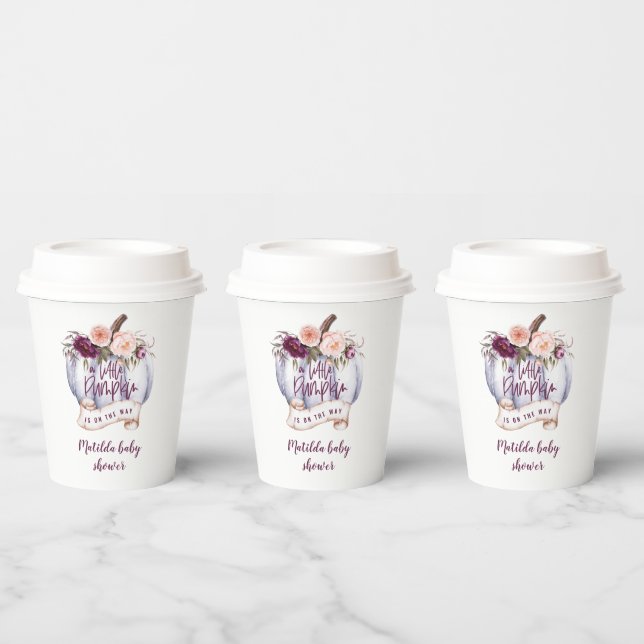 Vasos De Papel Un pequeño fiesta de ducha de bebé con capucha (Multi)