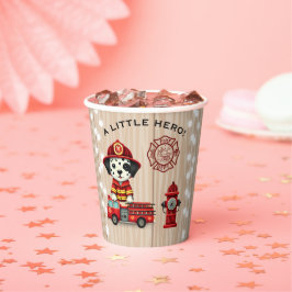 Vasos De Papel Un pequeño héroe de un camión de pimienta Baby Sho