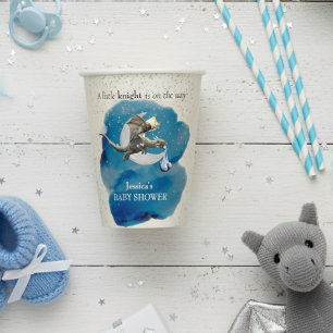 Vasos De Papel Un pequeño Knight Dragon Baby Shower