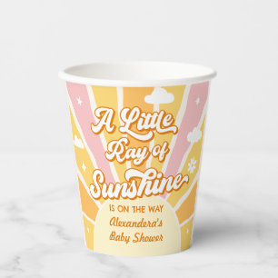 Vasos De Papel Un pequeño rayo de luz solar en Baby Shower