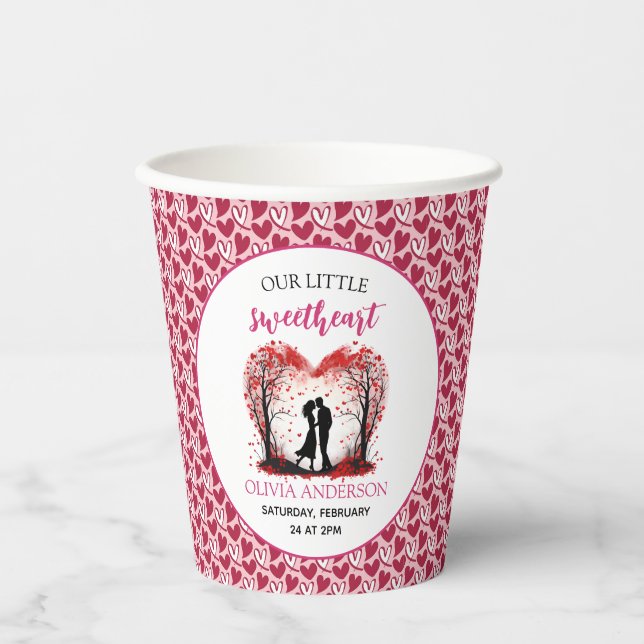 Vasos De Papel Un pequeño San Valentín (Anverso)