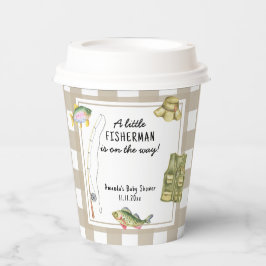 Vasos De Papel Un pescador está de camino a Baby Shower