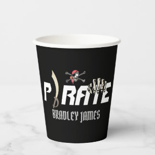 Vasos De Papel Un pirata   Día Internacional de Hablar como un Pi