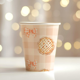 Vasos De Papel Un poco curable Pie neutro género Bow baby ducha