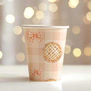 Vasos De Papel Un poco curable Pie neutro género Bow baby ducha