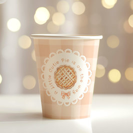 Vasos De Papel Un poco curable Pie neutro género Bow baby ducha