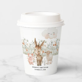 Vasos De Papel Un poco de Baby Shower de Farmhand |