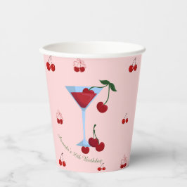 Vasos De Papel Un Poco Más Mayor Cumpleaños Cherrytini