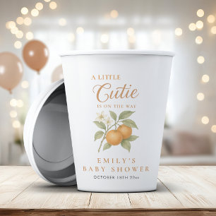 Vasos De Papel Un poco raro Naranja neutral de género Baby Shower