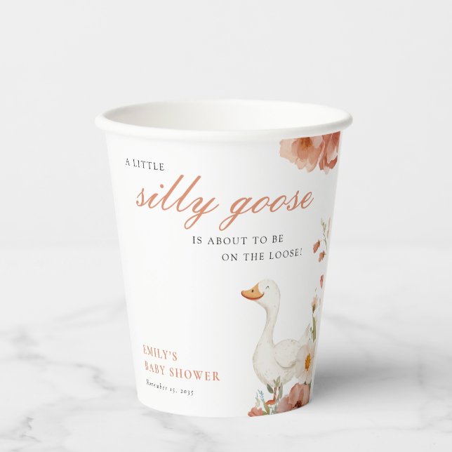 Vasos De Papel Un poco tonto Chica Baby Shower (Anverso)