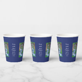 Vasos De Papel Un rebaño de siete cisnes nadando