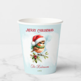 Vasos De Papel Un Robin Aburrido En Los Navidades Clásicos De San