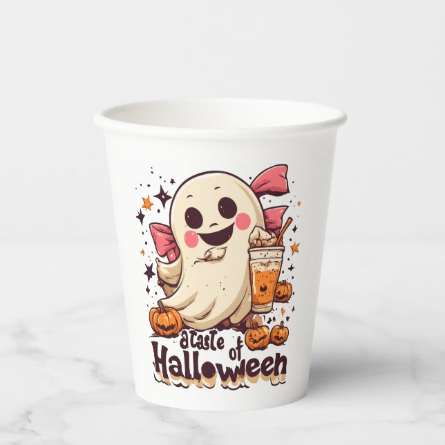Vasos De Papel Un Sabor de Halloween  (Anverso)