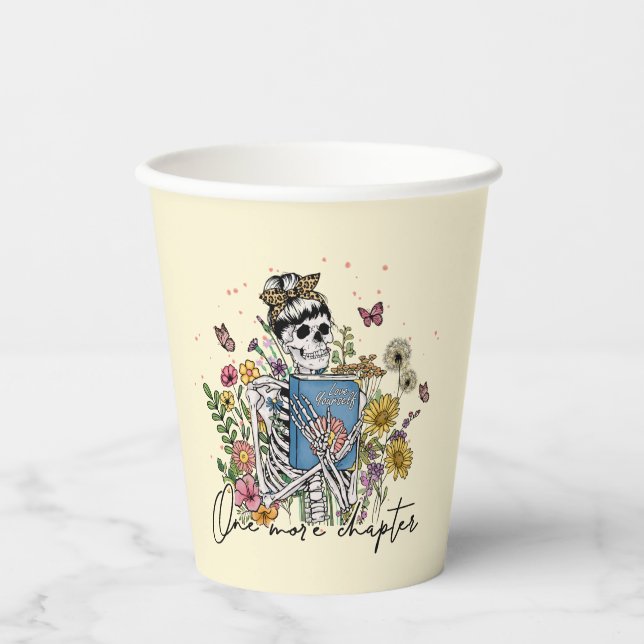 Vasos De Papel Un Skeleton floral más de capítulo (Anverso)