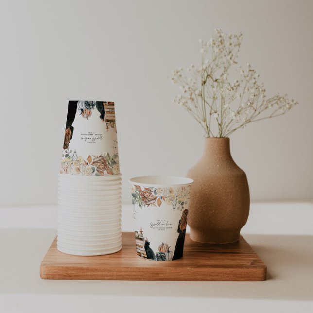Vasos De Papel Un spell | Halloween Bridal Shower (Subido por el creador)