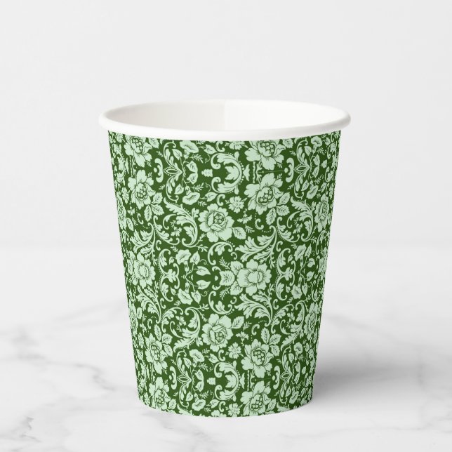 Vasos De Papel Una antigua damasco floral (Izquierda)