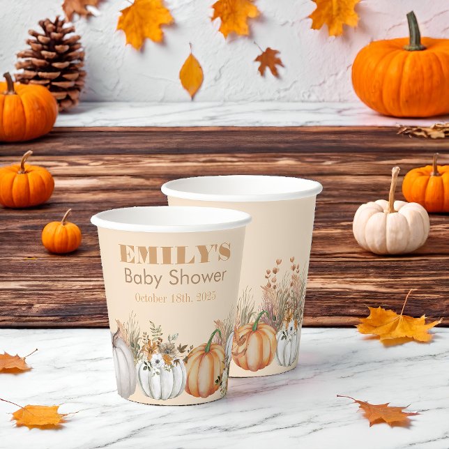 Vasos De Papel Una calabaza está en camino - Baby Shower (Subido por el creador)