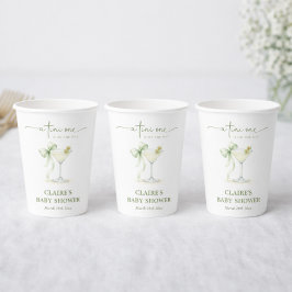 Vasos De Papel Una chic a tini está en camino baby shower