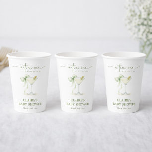 Vasos De Papel Una chic a tini está en camino baby shower