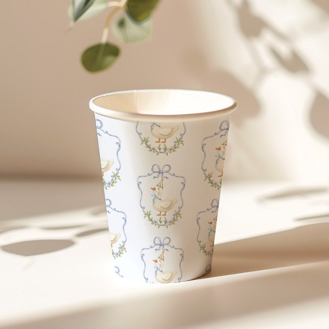 Vasos De Papel Una cosecha de escudo de Blue Bow suave (Subido por el creador)