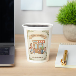 Vasos De Papel Una Familia De Trabajadores Duros