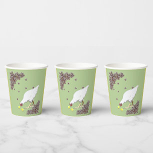 Vasos De Papel Una gallina y pollitos tazas de café