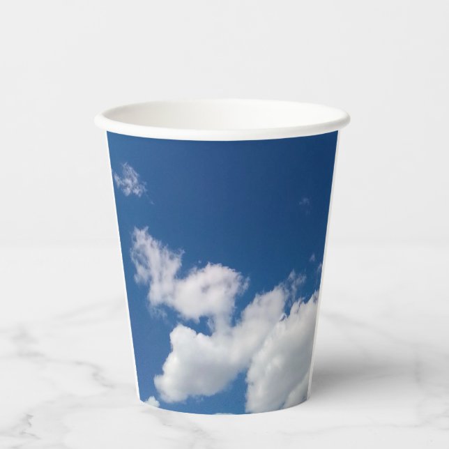Vasos De Papel Una hilera de nubes (Anverso)