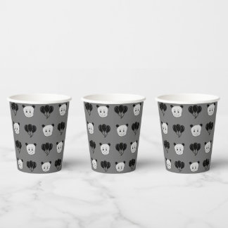 Vasos De Papel Una invitación de cumpleaños con cara sonriente du