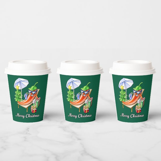 Vasos De Papel Una navidad navideña chilli bajo la sombra del sol (Multi)