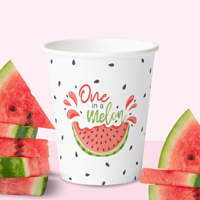 Vasos De Papel Una sandía de primer cumpleaños de Melón (Subido por el creador)