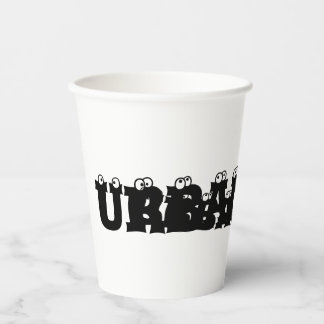 Vasos De Papel Una taza blanca de trandydesign con "URBANGLAN"