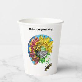 Vasos De Papel Una taza llena de alegría