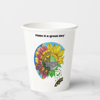 Vasos De Papel Una taza llena de alegría