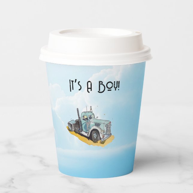 Vasos De Papel Una tostada a nuestro pequeño conductor (Anverso)