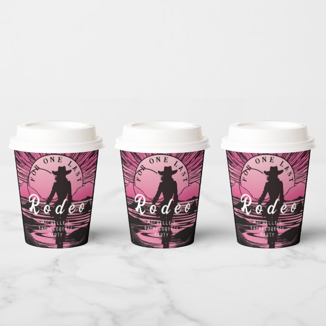 Vasos De Papel Una última despedida de soltera Rodeo (Multi)
