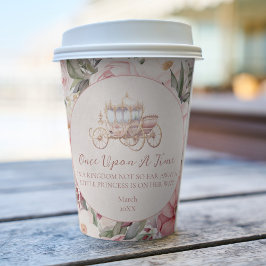 Vasos De Papel Una vez la Princesa Rosa Baby Shower