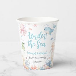 Vasos De Papel Under the Sea Baby Shower 