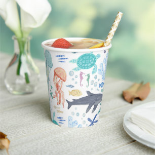 Vasos De Papel Under the Sea Boy Baby Shower