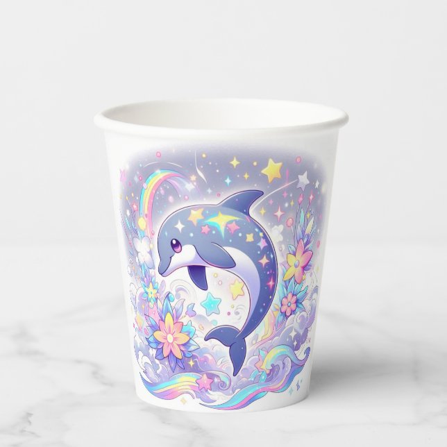 Vasos De Papel Under the Sea Dolphin Baby Shower (Anverso)