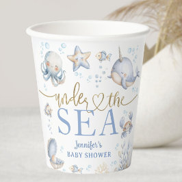 Vasos De Papel Under The Sea Ocean Baby Shower Boy Blue