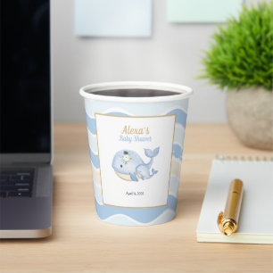 Vasos De Papel Under the Sea Whale Baby Shower (Chico)