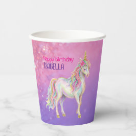 Vasos De Papel Unicorn Glitter Girls Birthday