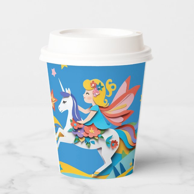 Vasos De Papel Unicornio (Anverso)