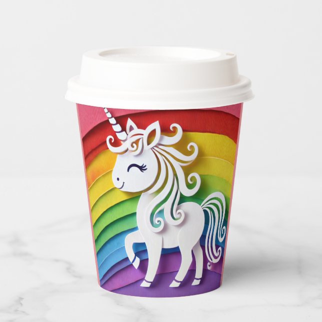 Vasos De Papel Unicornio (Anverso)