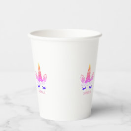 Vasos De Papel Unicornio Mágico Nombre Personalizado