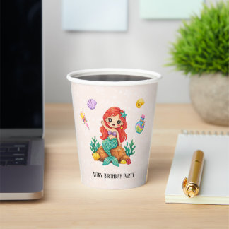 Vasos De Papel Unicornios y Sirenas Mágicos