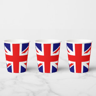 VASOS DE PAPEL UNION JACK - LA BANDERA BRITÁNICA