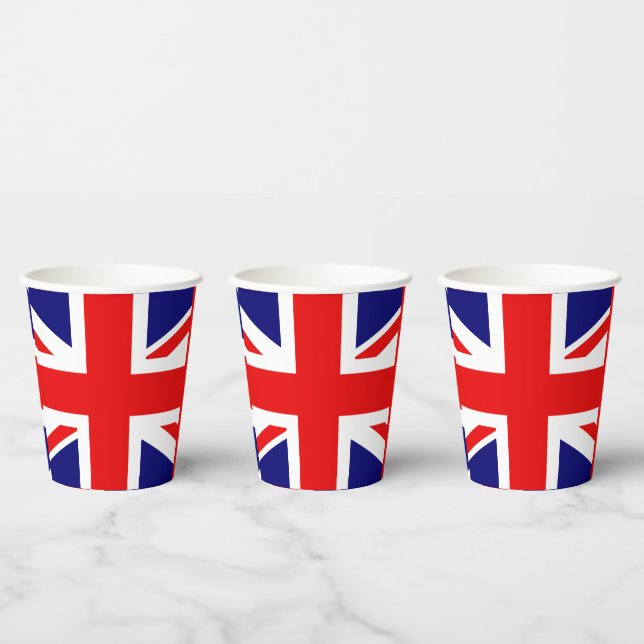 VASOS DE PAPEL UNION JACK - LA BANDERA BRITÁNICA (Multi)
