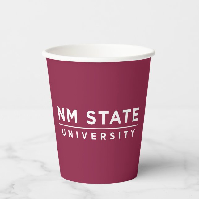 Vasos De Papel Universidad Estatal de NM (Anverso)